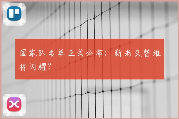 国家队名单正式公布：新老交替谁将闪耀？