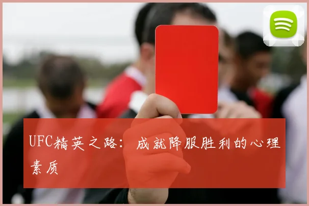 UFC精英之路：成就降服胜利的心理素质